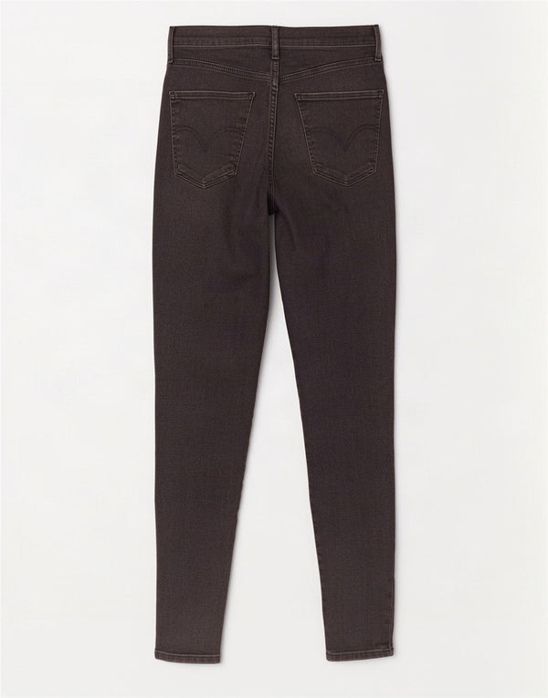 Calça jeans feminina Levi's Mile High Super Skinny W29 L30 cinza algodão