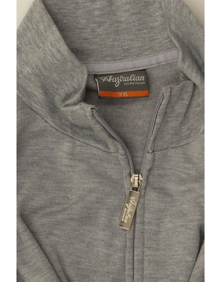 AUSTRALIAN L'ALPINA Jaqueta masculina de agasalho 2XL cinza manchado