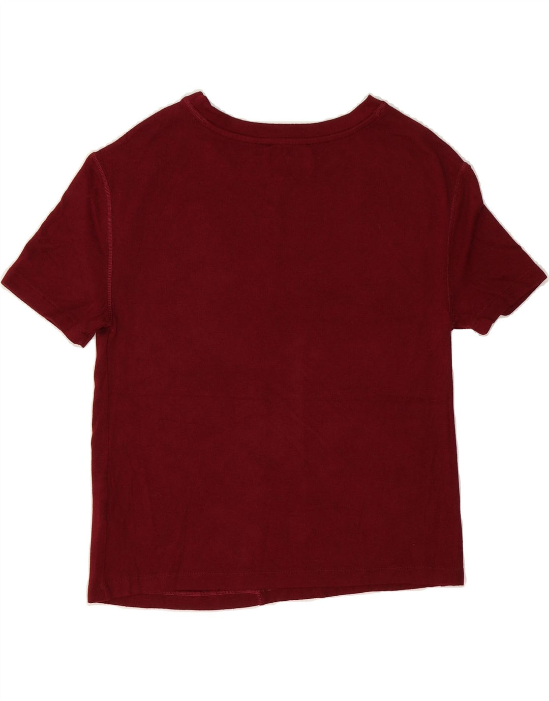 MARKS & SPENCER Womens Oversized T-Shirt Top UK 6 XS Burgundy Viscose Vintage Marks & Spencer and Second-Hand Marks & Spencer from Messina Hembry 