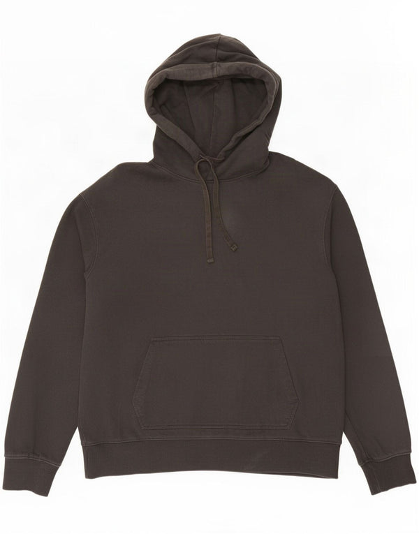 Zara Mens Hoodie Jumper XL Algodão Preto