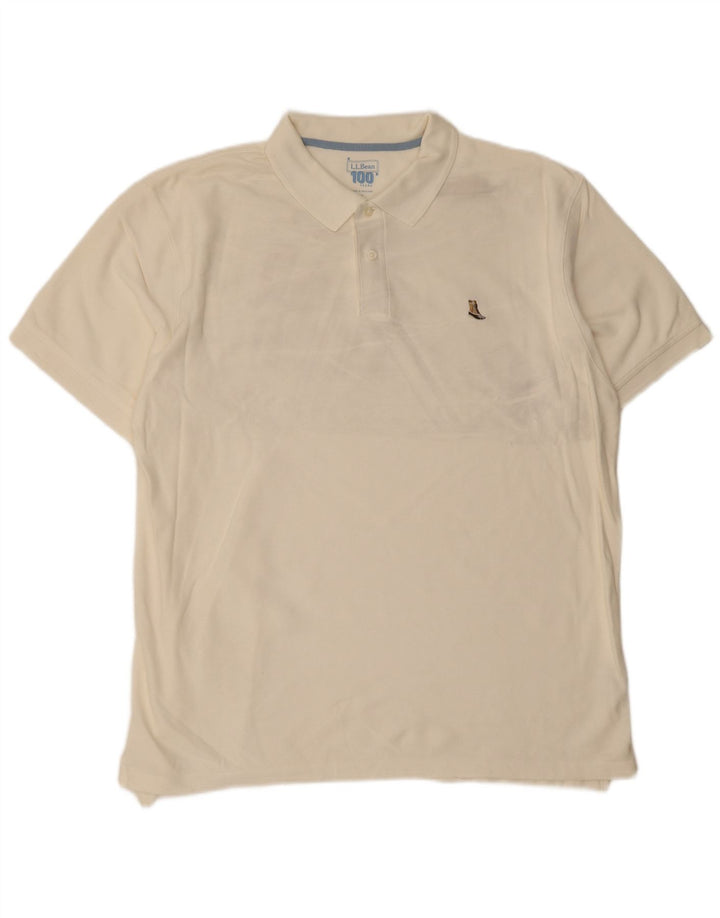 Camisa polo masculina L.L.BEAN XL algodão branco