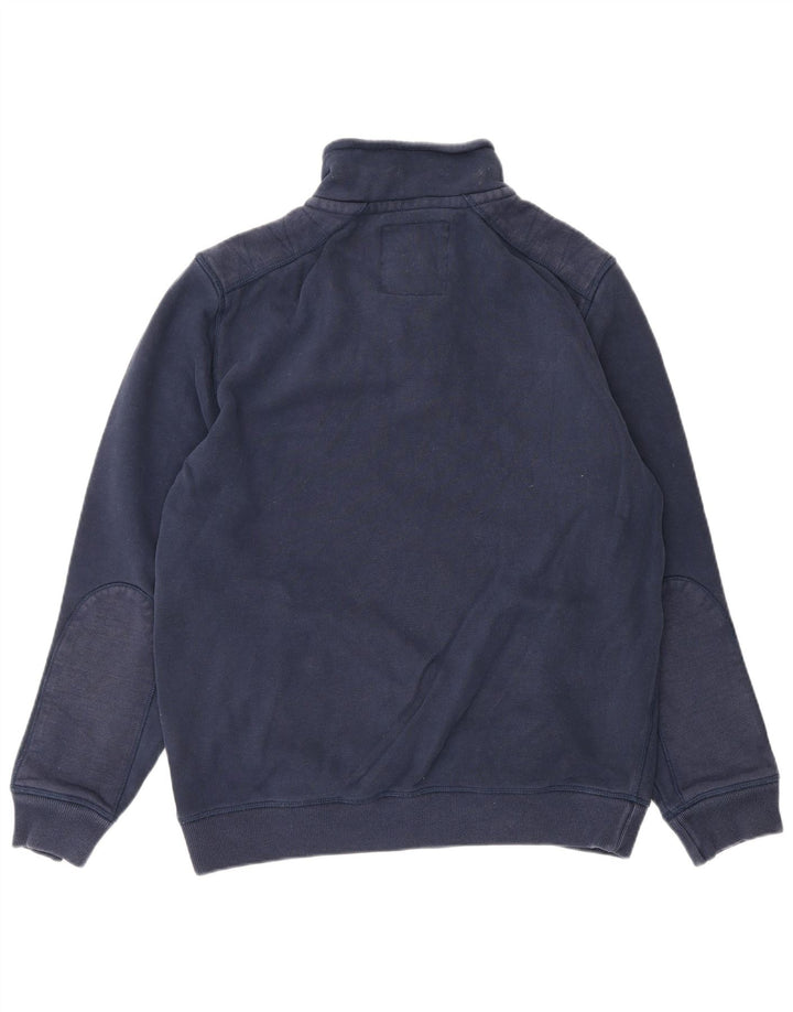 CREW CLOTHING Suéter masculino com gola redonda e algodão azul marinho médio