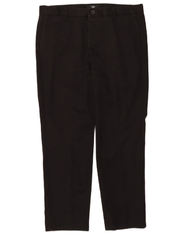 Dockers Mens Signature Slim Fit Chino Calças W36 L29 Algodão Preto