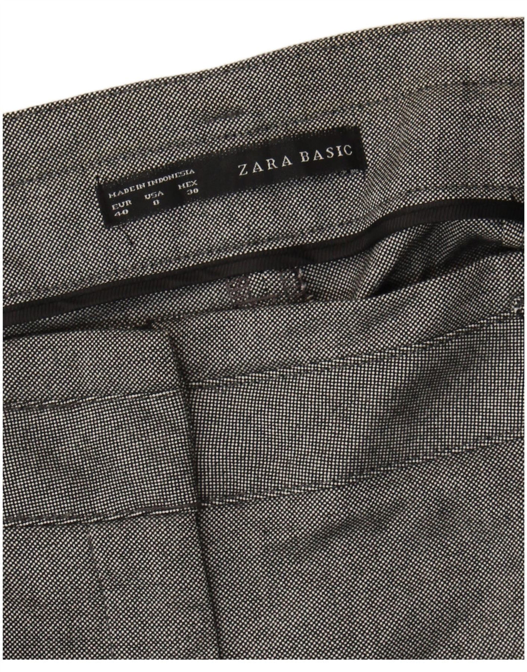 Zara Mens Slim Chino Calças EU 40 Médio W30 L27 Cinza Poliamida
