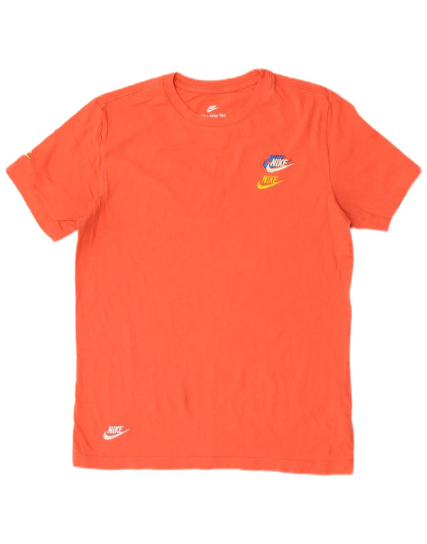 Camiseta Nike masculina gráfica Top pequeno de algodão rosa esportivo