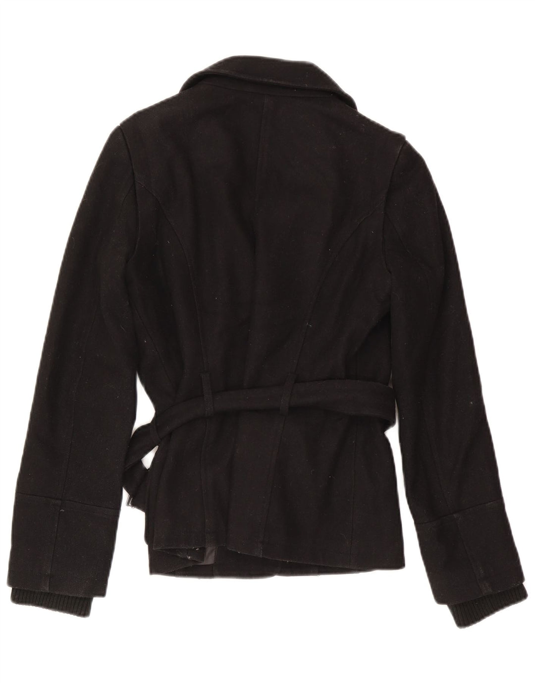 Jaqueta utilitária feminina Zara UK 10 poliéster preto pequeno