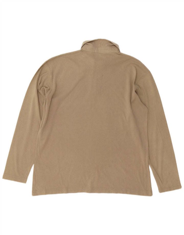 CALVIN KLEIN JEANS Camisa polo masculina de manga comprida 15-16 anos algodão bege