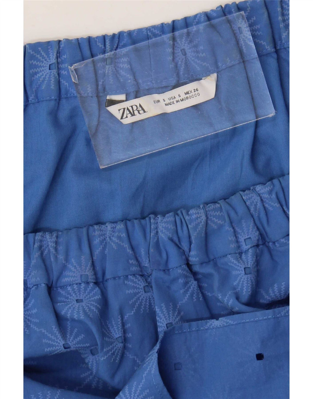 Zara Mini vestido sem ombro feminino UK 10 pequeno azul