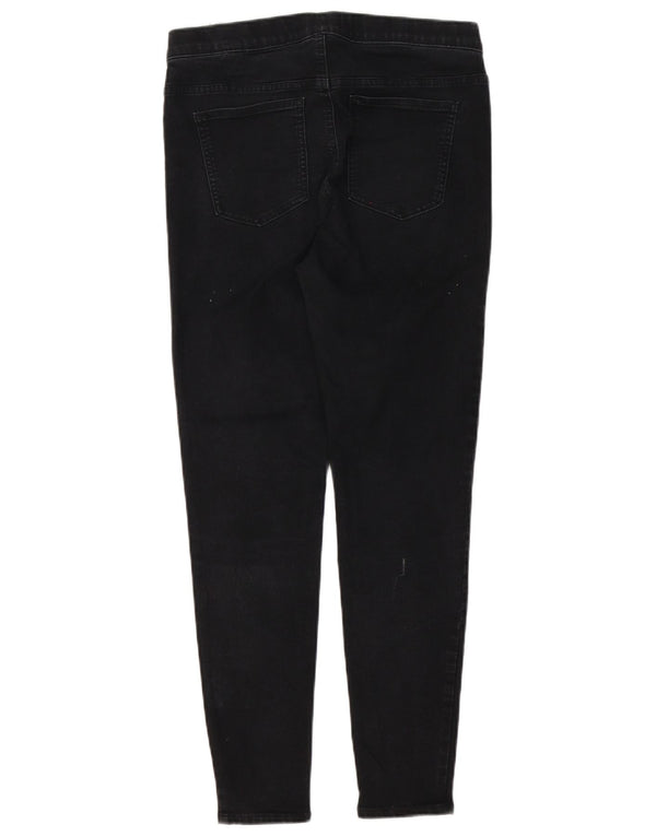 Calça jeans feminina Marks & Spencer UK 14 grande W30 L28 algodão cinza