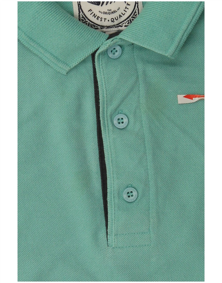 Camisa polo masculina Weird Fish 4XL algodão turquesa