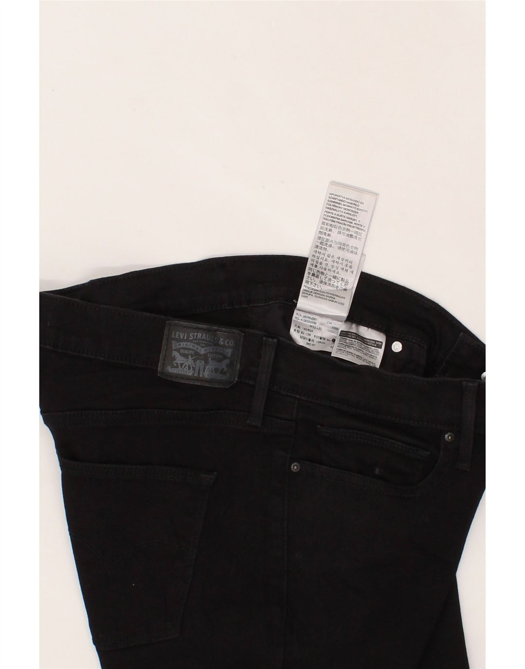 LEVI'S Womens Slimming Skinny Jeans W32 L30 Black Cotton Vintage Levi's and Second-Hand Levi's from Messina Hembry 