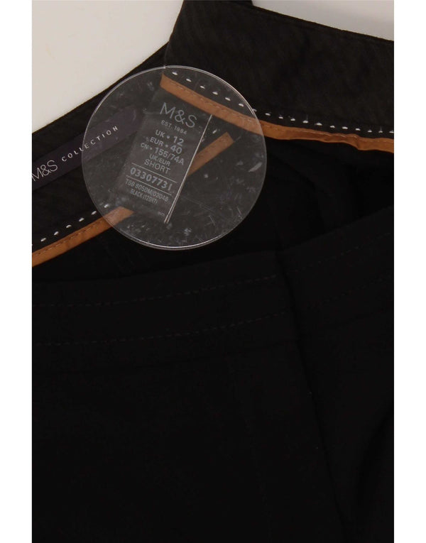 Calça casual justa feminina Marks & Spencer Reino Unido 12 médio W32 L26 preta