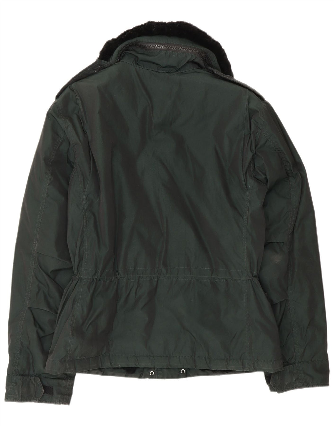 Jaqueta militar masculina Aspesi Reino Unido 38 poliéster Colourblock verde médio