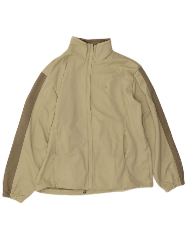 Diadora Womens Tracksuit Top Jacket UK 14 Grande Bege Colourblock Poliéster
