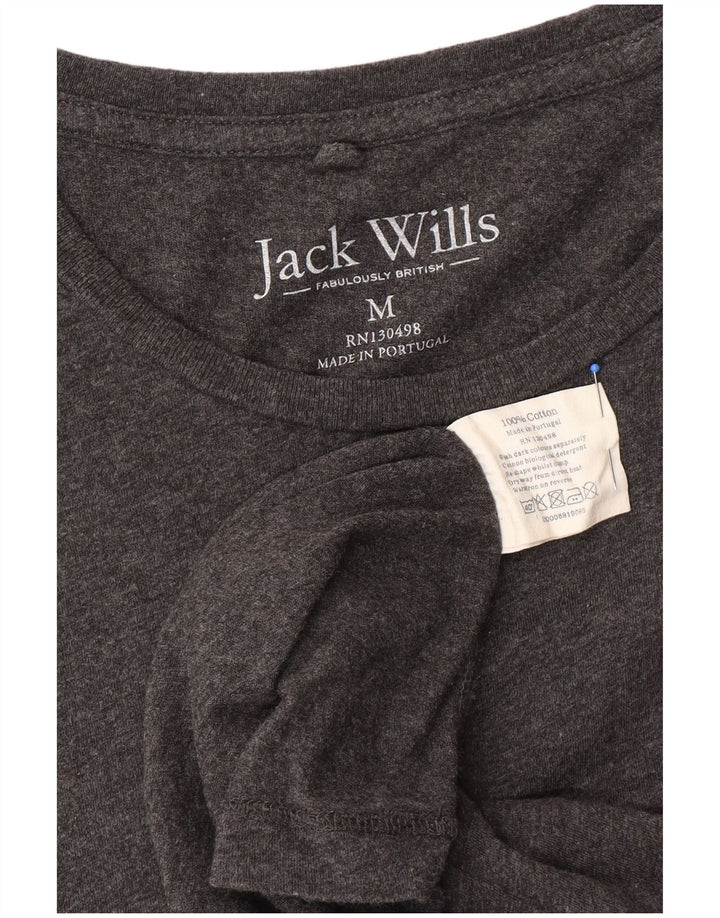 Camiseta masculina JACK WILLS algodão cinza médio