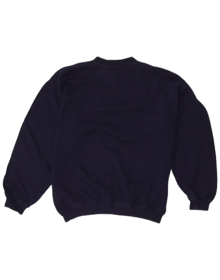 Lotto moletom masculino jumper médio azul marinho algodão