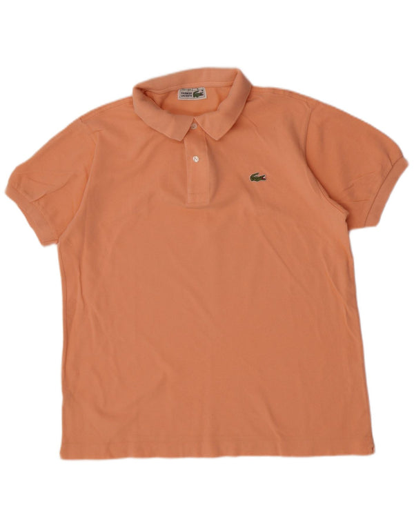 Camisa polo masculina Lacoste tamanho 5 grande algodão laranja