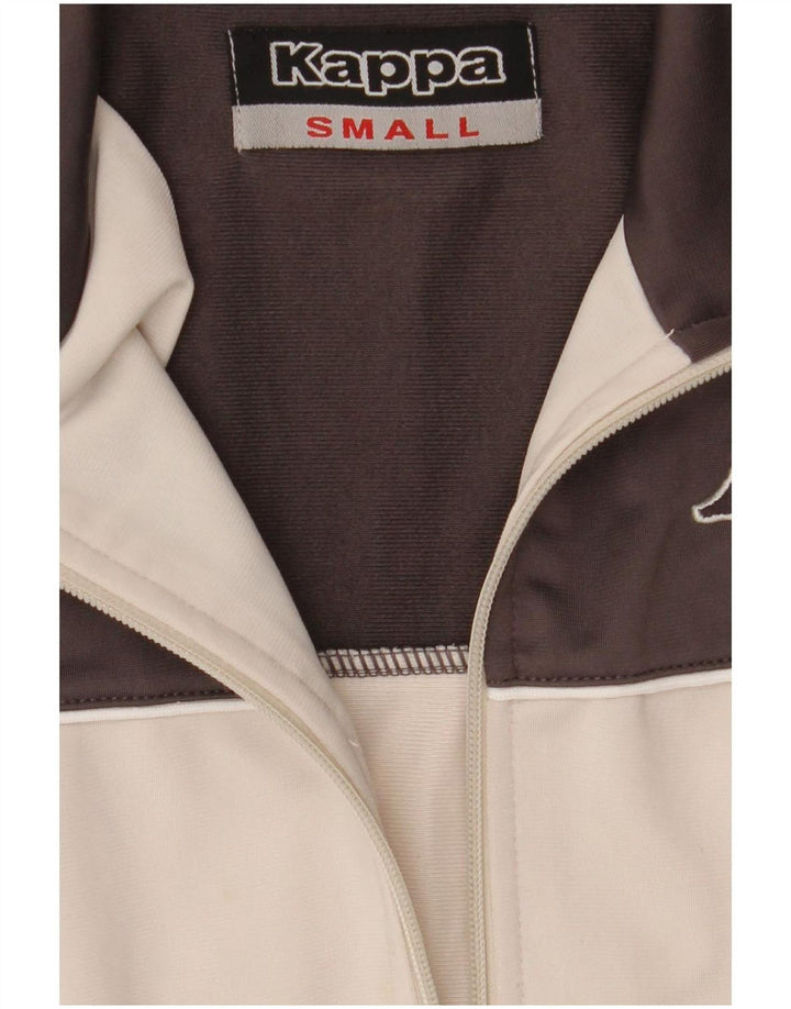 Kappa Mens Tracksuit Top Jacket Pequeno Poliéster Off White Colourblock