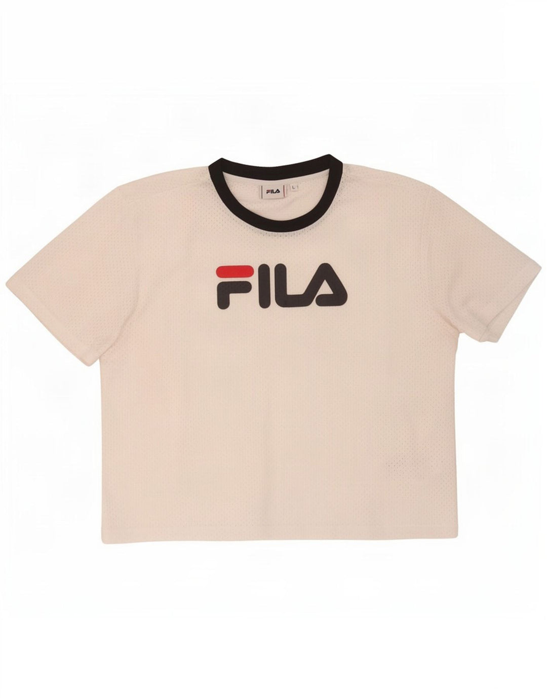 Fila Womens Graphic T-Shirt Top UK 16 Grande Poliéster Branco