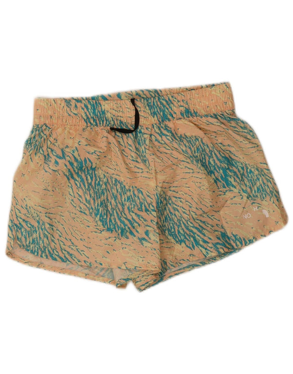 Shorts esportivos femininos The North Face UK 10 poliéster rosa pequeno com estampa animal