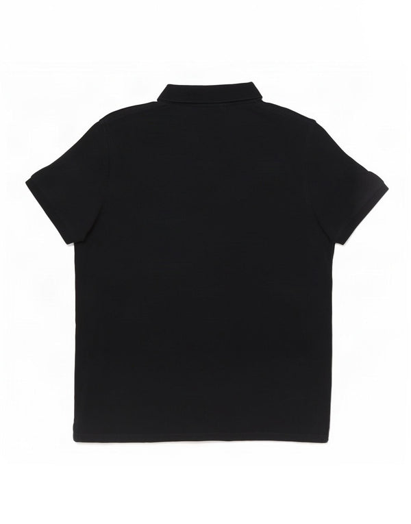 Gant Camisa polo masculina gráfica grande algodão preto