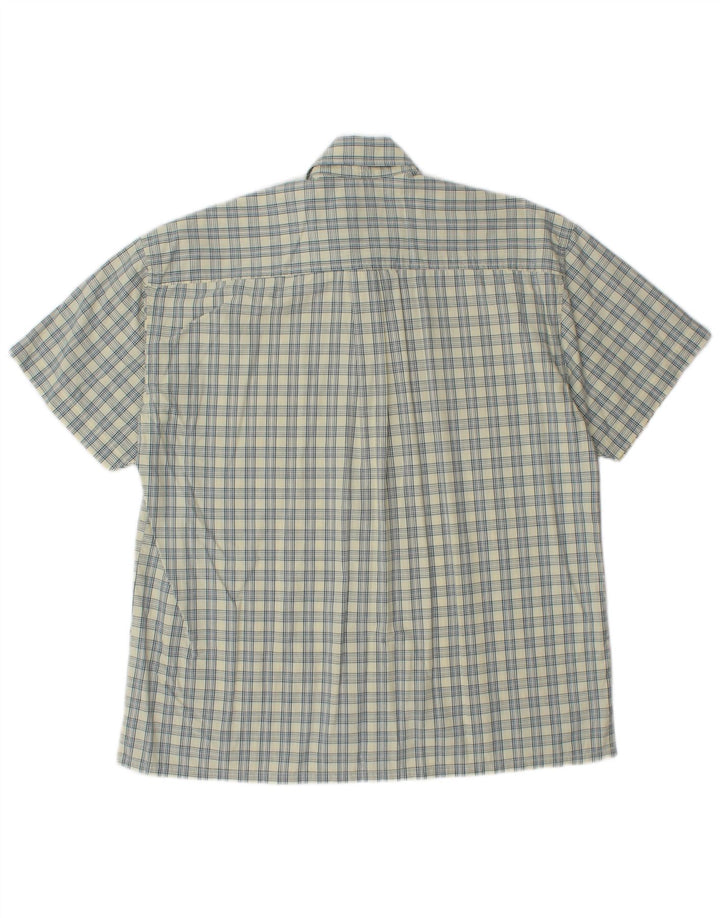 Camisa masculina de manga curta Dockers xadrez amarelo médio