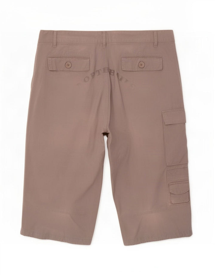 Shorts cargo masculino gráfico North Sails grande W36 algodão cinza