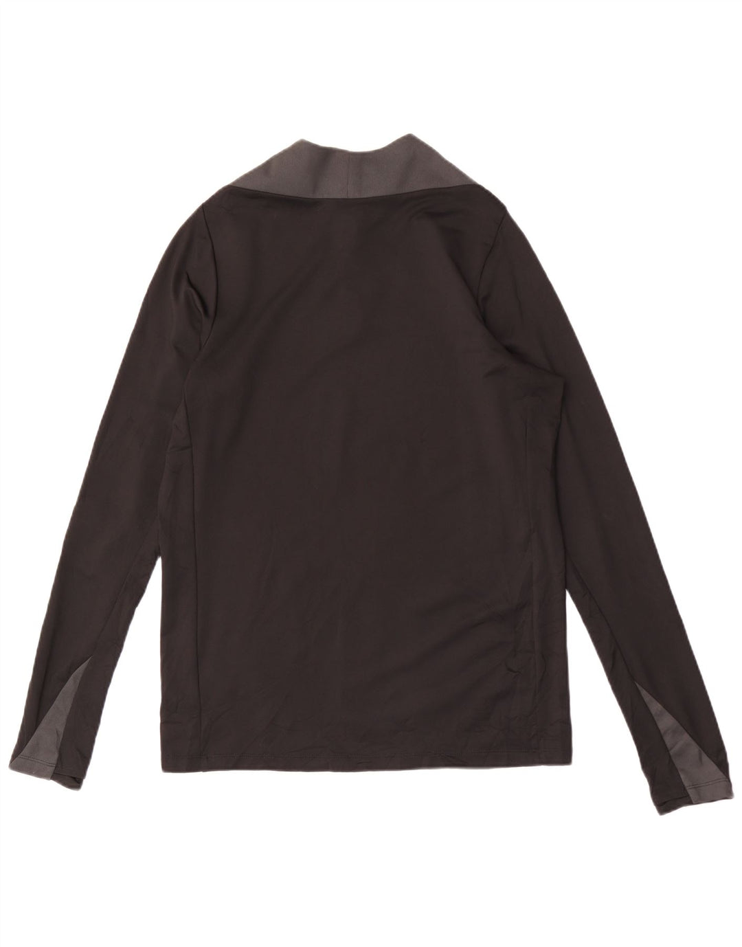 NIKE Masculino Dri Fit Zip Neck Pullover Treino Top Médio Preto Colourblock