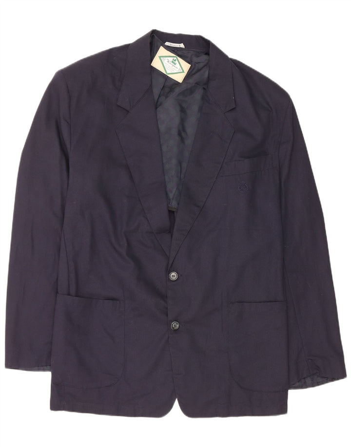 Jaqueta blazer masculina Wampum com 2 botões XL azul marinho algodão