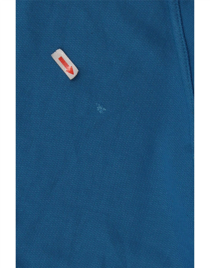 Moletom gráfico masculino vintage jumper médio azul algodão retrô