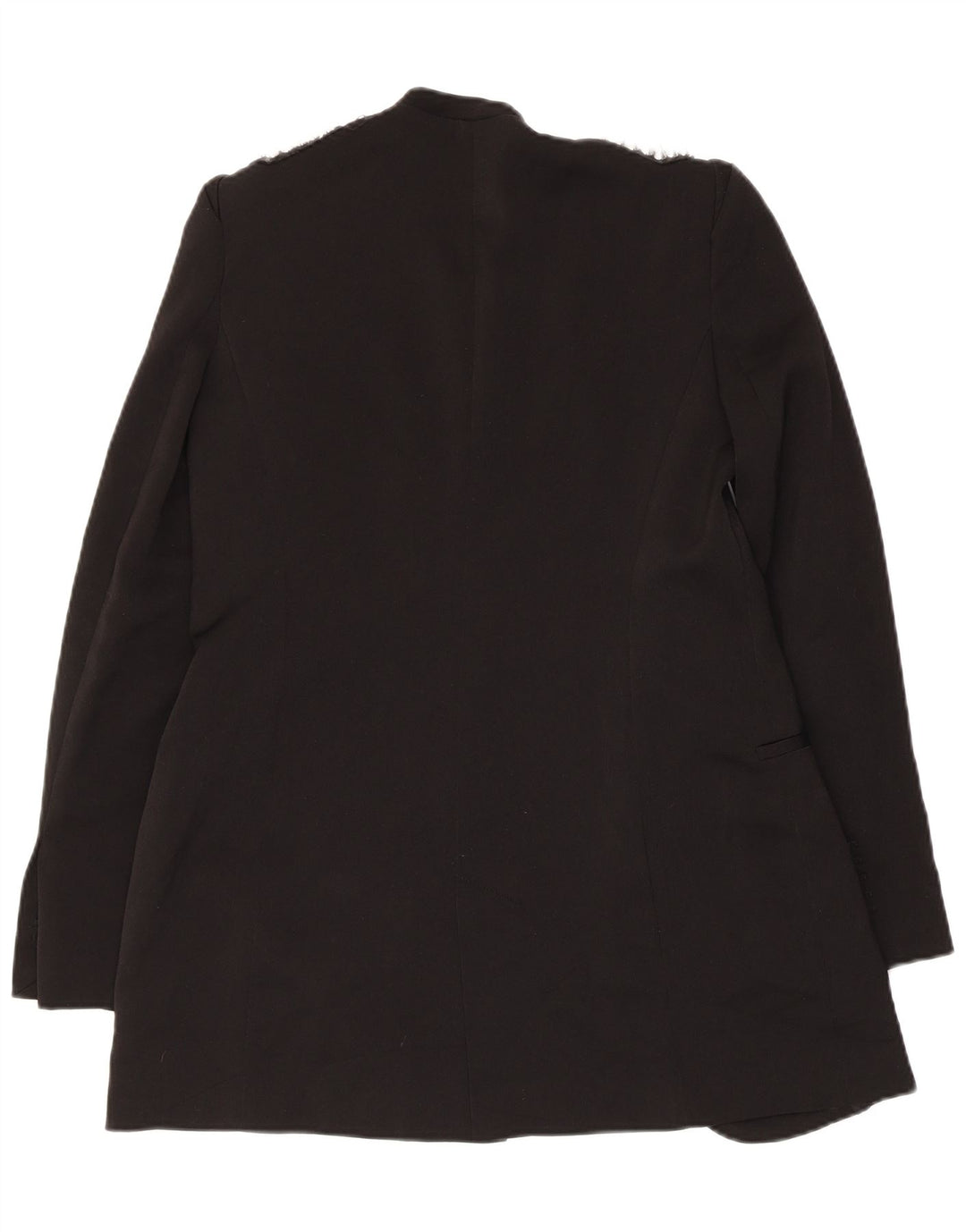 Jaqueta Zara Womens Open Blazer Reino Unido 12 Médio Preto