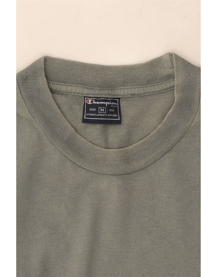 Camiseta masculina CHAMPION Top médio algodão azul