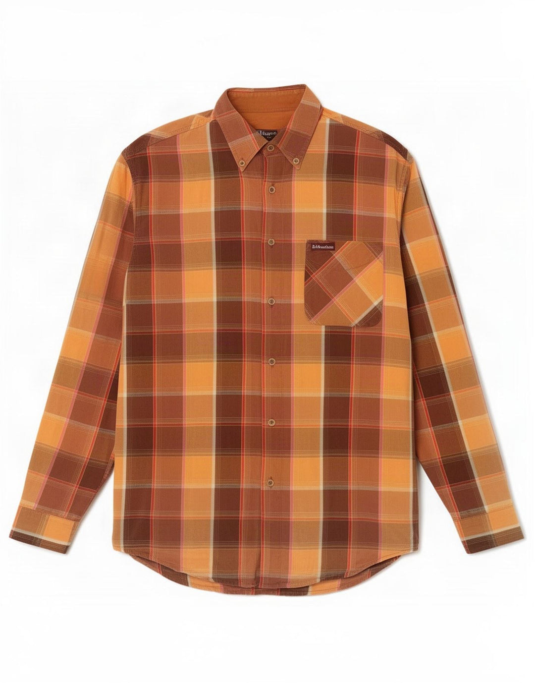 Camisa masculina Marlboro Classics grande marrom xadrez algodão