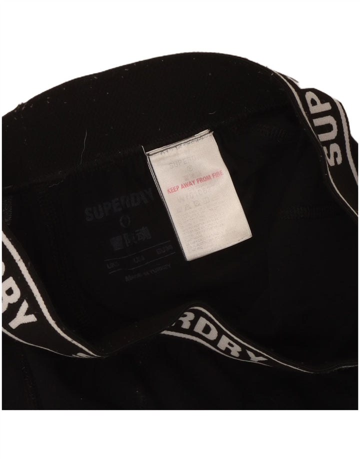 Superdry Womens Graphic Leggings UK 8 pequeno algodão preto