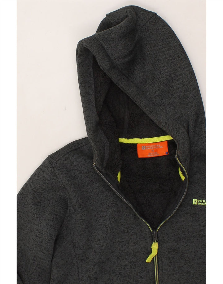 MOUNTAIN WAREHOUSE Girls Zip Hoodie Sweater 12-13 Years Grey Flecked Vintage Mountain Warehouse and Second-Hand Mountain Warehouse from Messina Hembry 