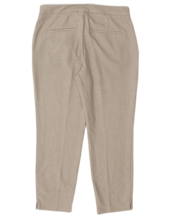 Zara Calça Feminina Slim Cropped EU 36 XS W26 L24 Bege