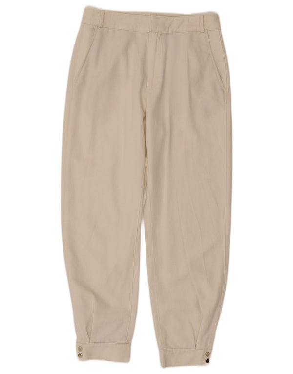Calça jogger feminina Massimo Dutti Chino UE 38 pequena W28 L27 branca
