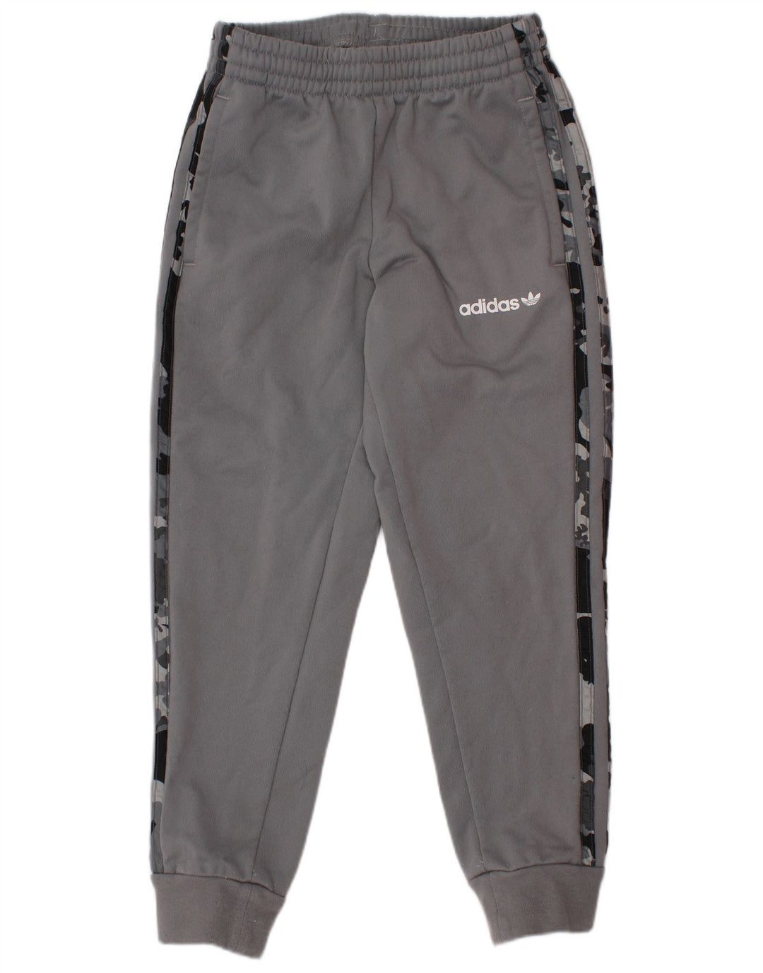 ADIDAS Meninos Calças de Treino Joggers 5-6 Anos Cinza Camuflagem Algodão
