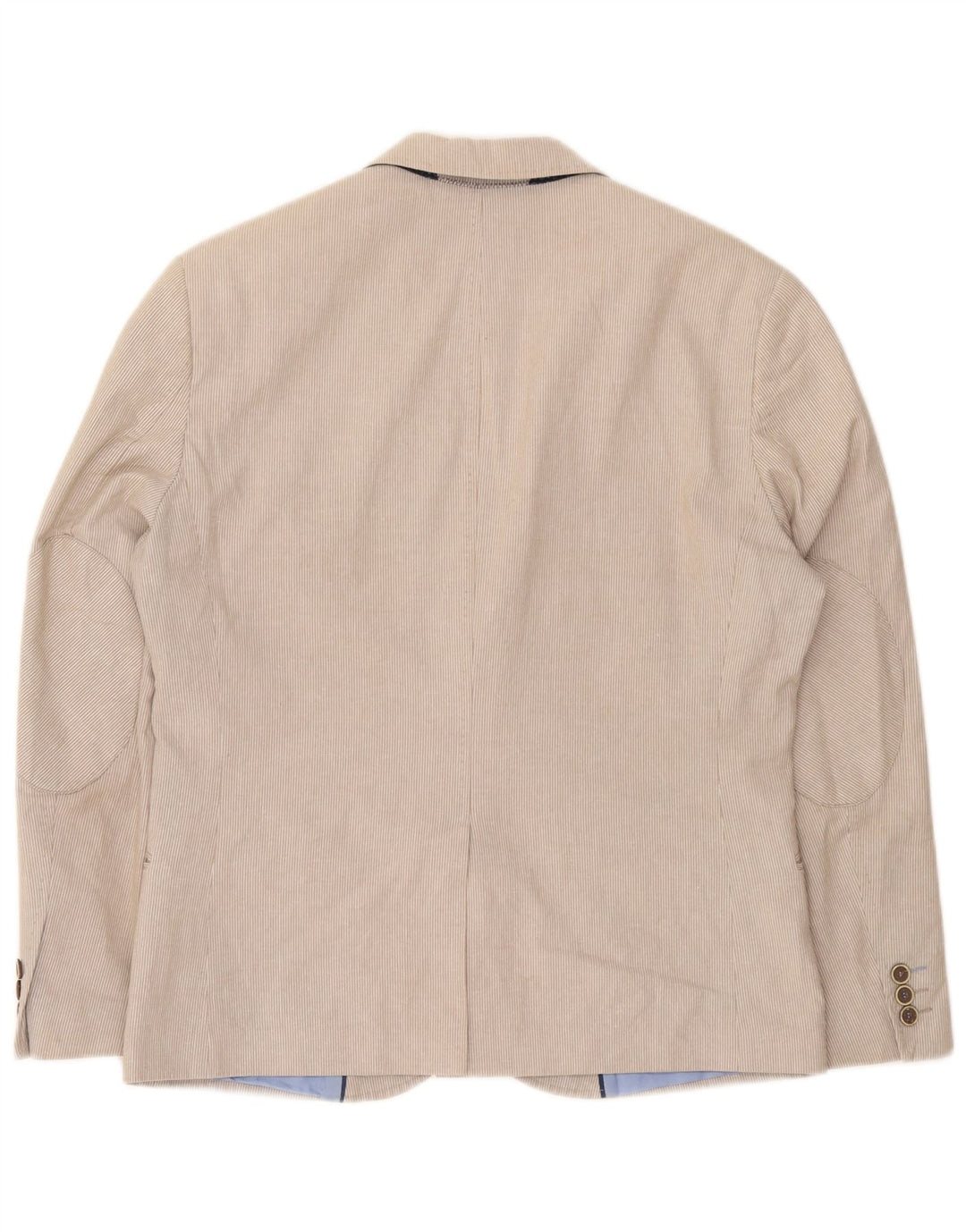 Jaqueta blazer masculina de 2 botões Marks & Spencer EU 50 grande risca de giz bege