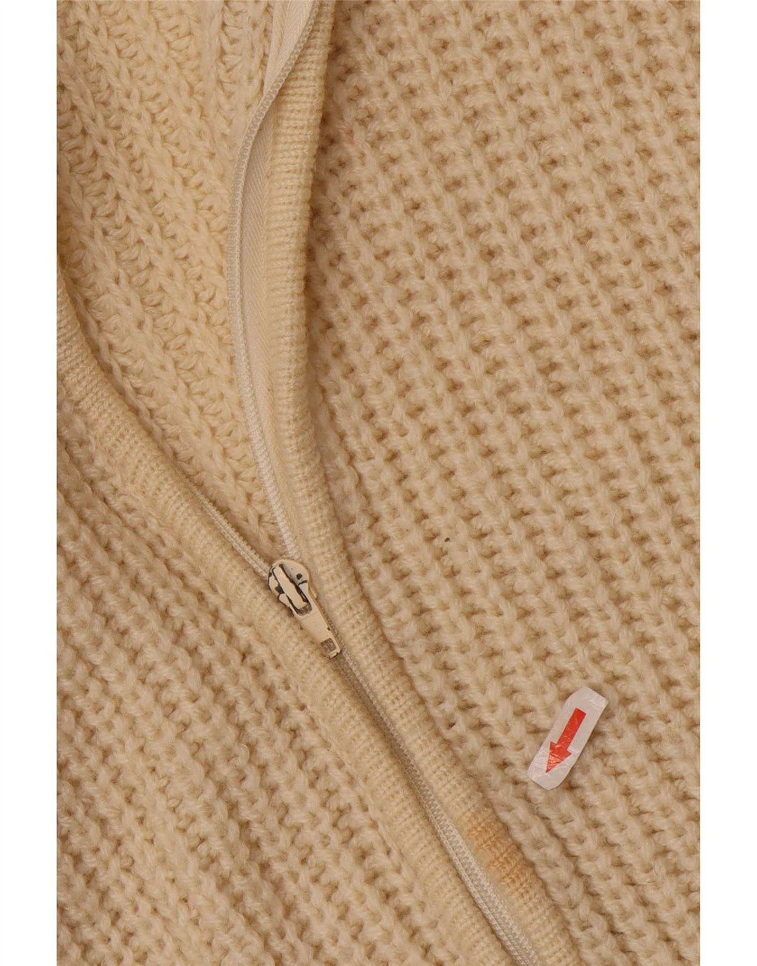 Suéter Cardigan Masculino Vintage UK 38 Bege Médio