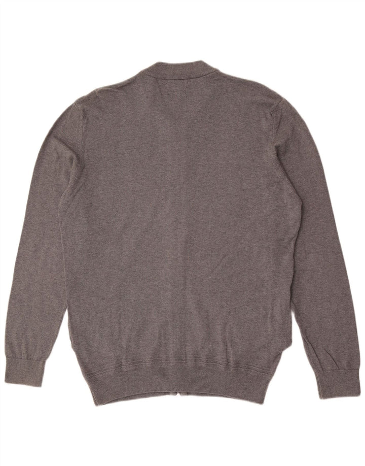Suéter cardigã masculino Zara XL algodão cinza