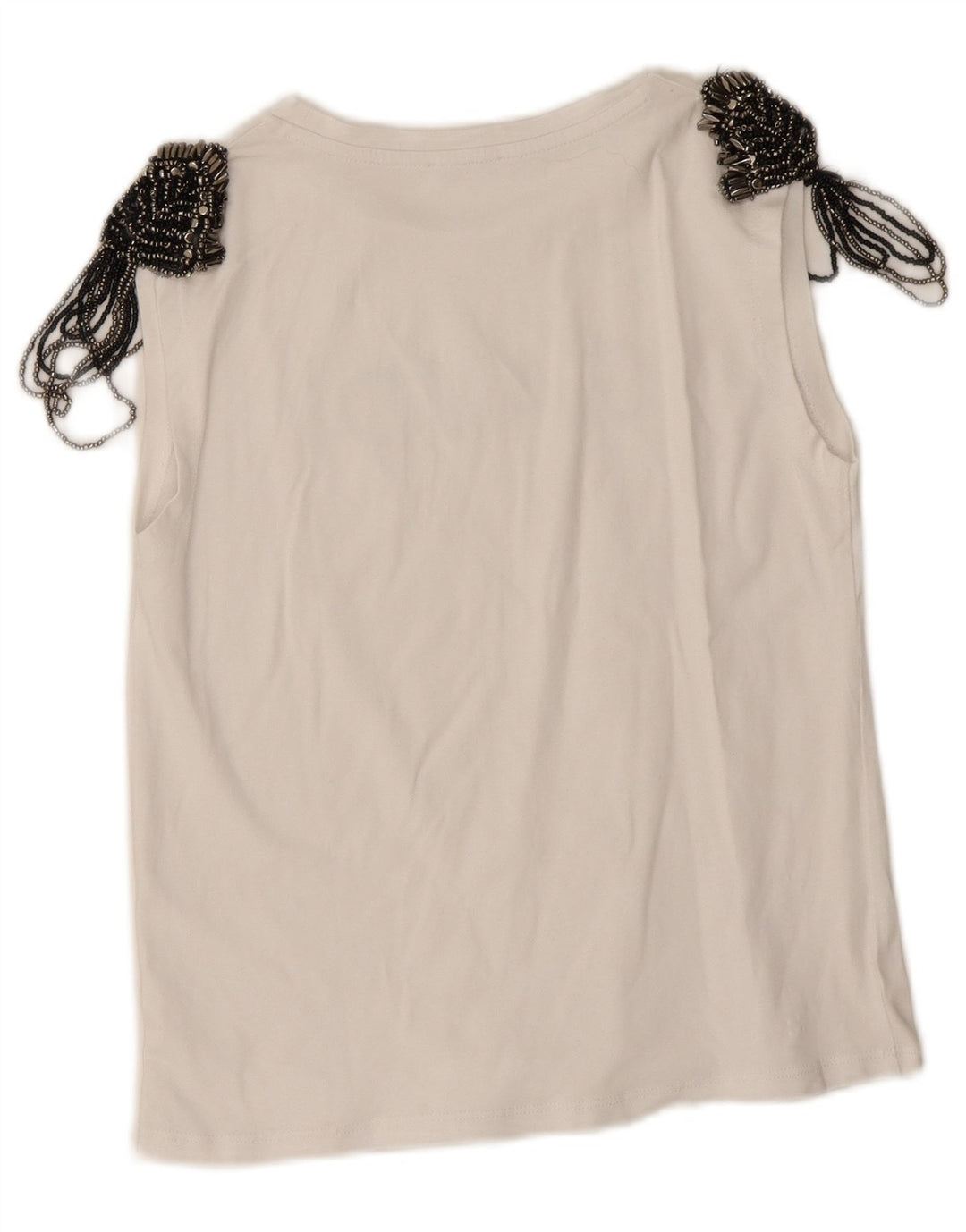 Colete gráfico feminino Gaudi Top UK 10 pequeno branco