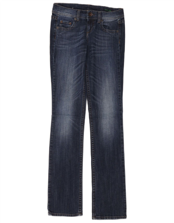 Benetton Jeans Bootcut Feminino W26 L34 Azul Algodão