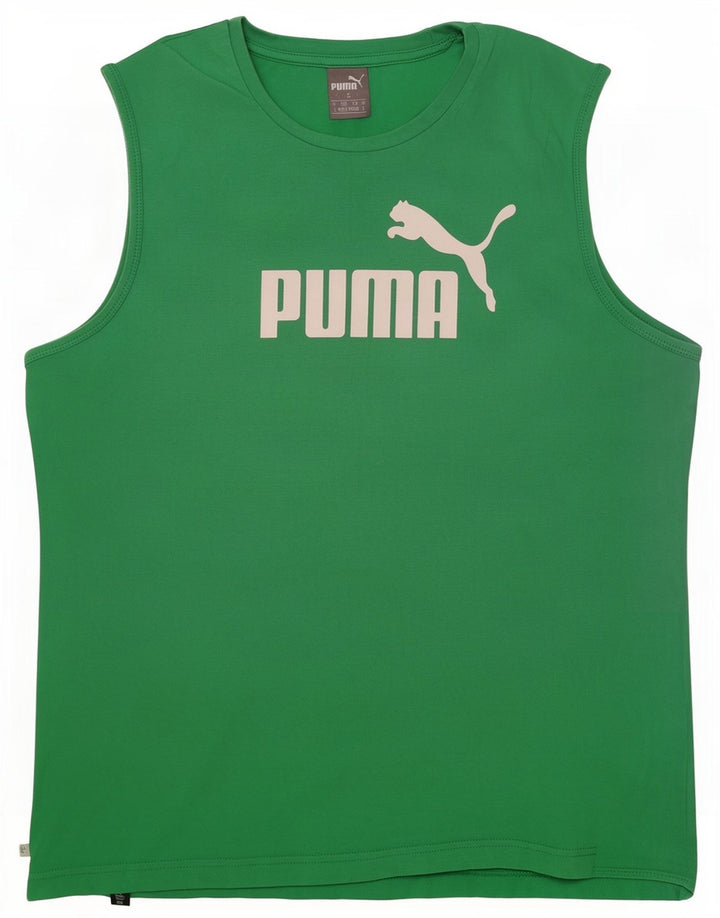 Puma Mens Graphic Vest Top Grande Verde