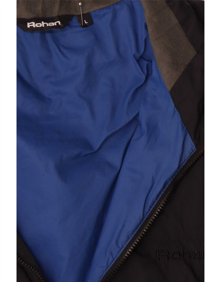 Jaqueta acolchoada masculina Rohan UK 40 grande poliamida azul marinho