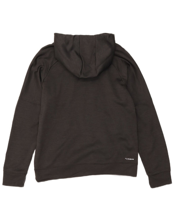Adidas Feminino Climawarm Graphic Hoodie Jumper Reino Unido 16/18 Grande Preto