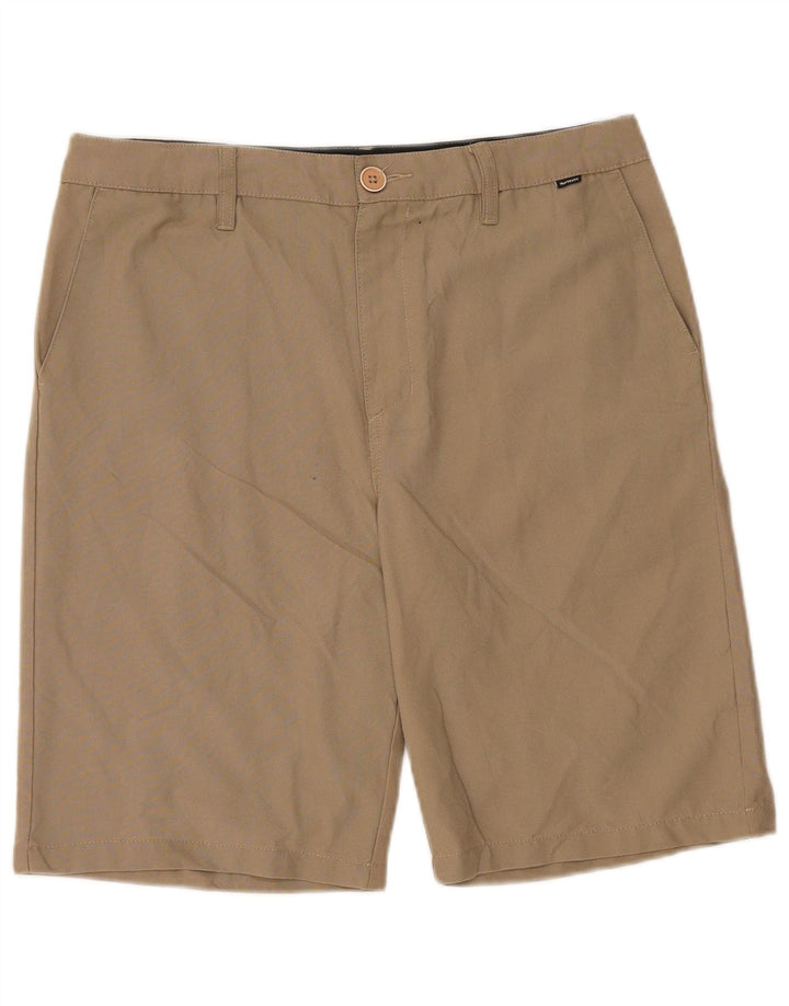HURLEY Mens Chino Shorts W32 Poliéster Bege Médio
