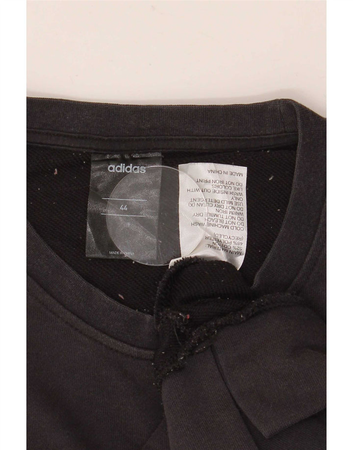 Adidas Womens Climalite Graphic Moletom Jumper IT 44 Médio Algodão Preto