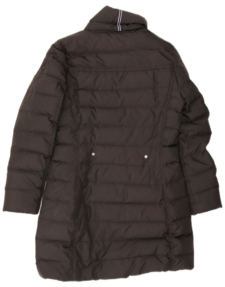 Casaco acolchoado feminino Tommy Hilfiger UK 14 poliéster preto médio
