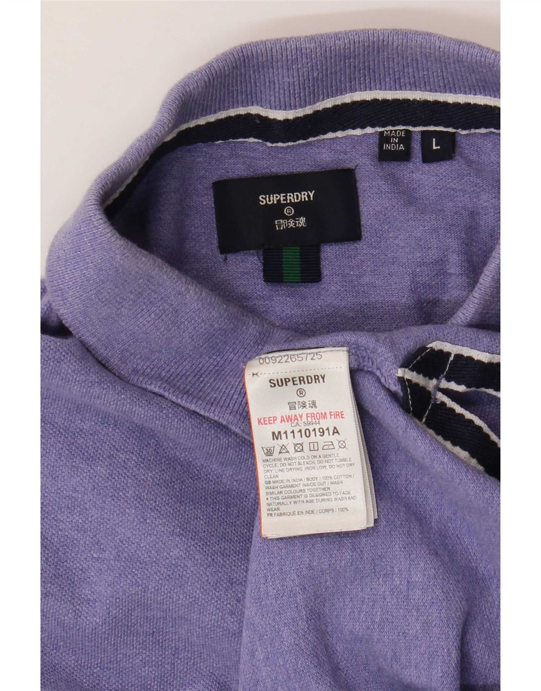 Camisa polo masculina Superdry grande algodão roxo